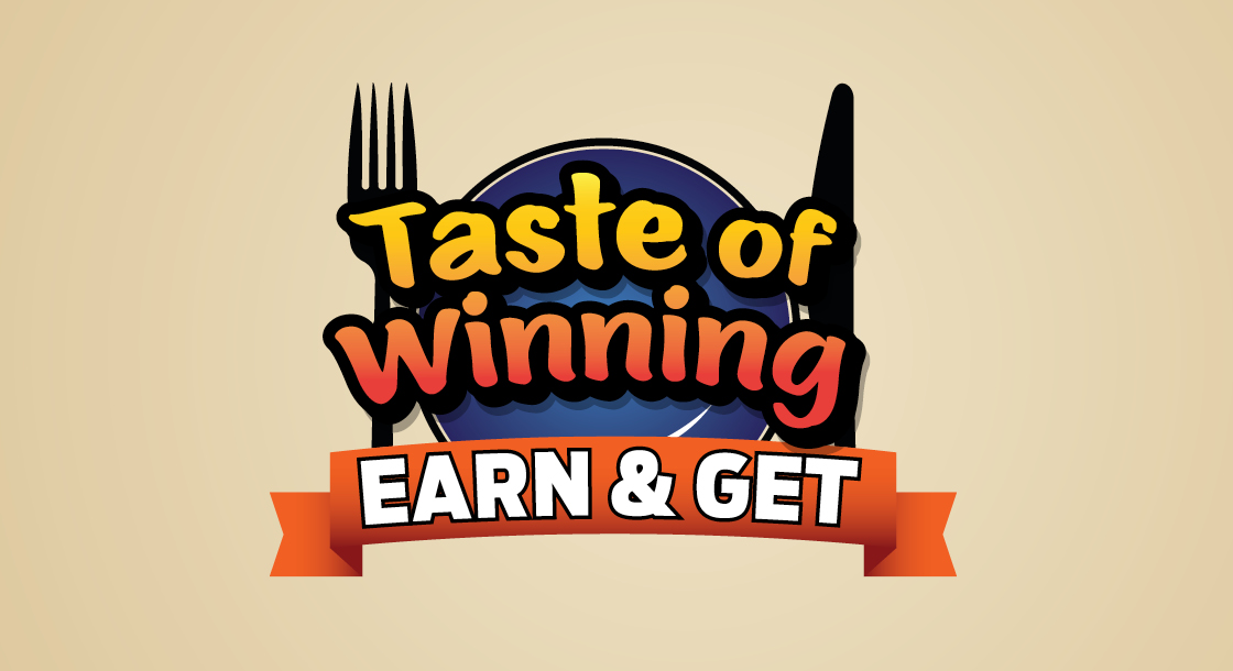 image: Fork, Plate and Knife with the words Taste of Winning