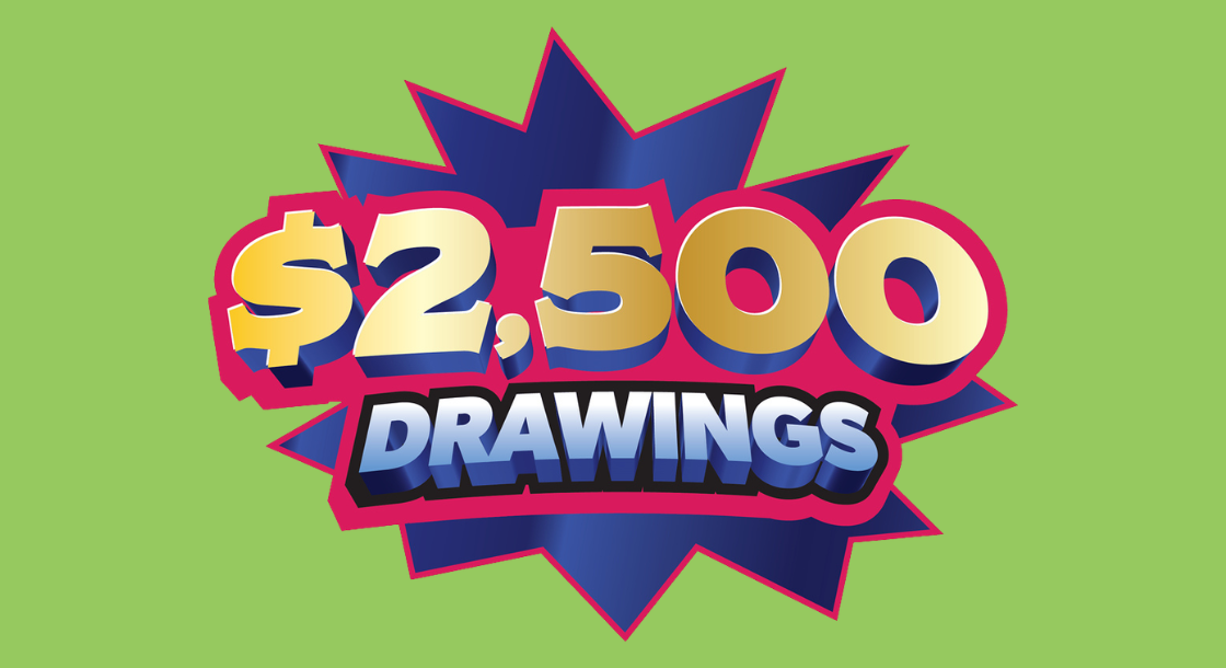 $2,500 Drawings on top of green background